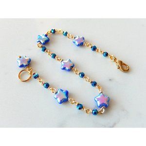 Star Bracelet in Blue and Gold